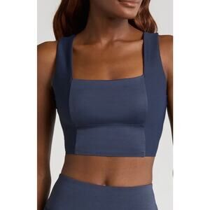 TravisMathew MoveKnit Sport Crop Tank - Heather Navy